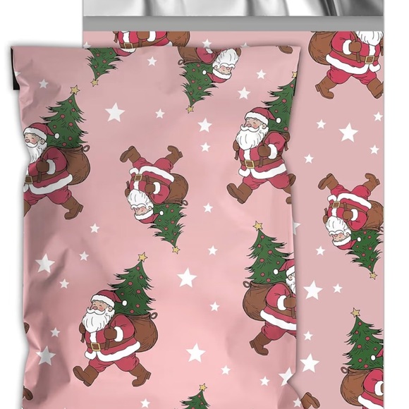 Other - 10 pcs Pink Santa Claus Poly Mailer
